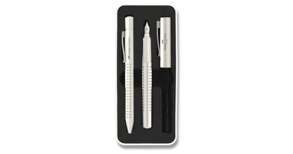 Levný Sada Faber-Castell Grip Edition 2010 plnicí pero a kuličkové pero - bílá