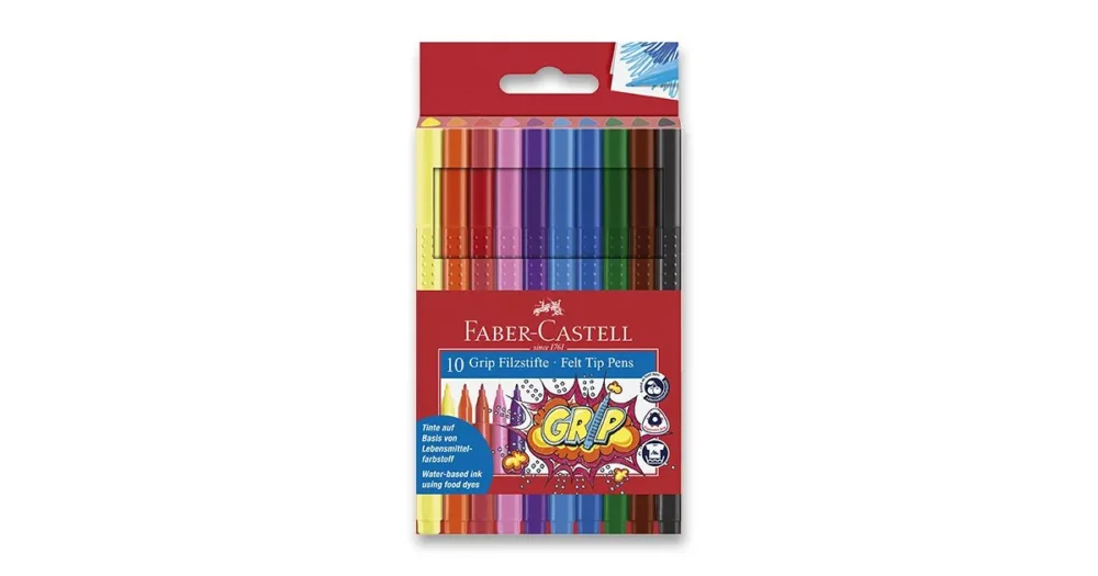 Dětské fixy Faber-Castell Grip - 10 barev Dokud Zásoby Vydrží