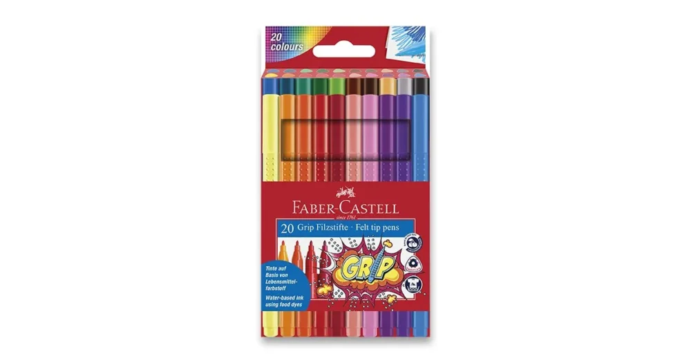 Super Cena Dětské fixy Faber-Castell Grip, 20 barev