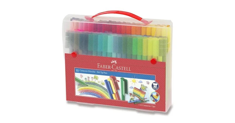 Top Prodej Dětské fixy Faber-Castell Connector, taška, 80 barev