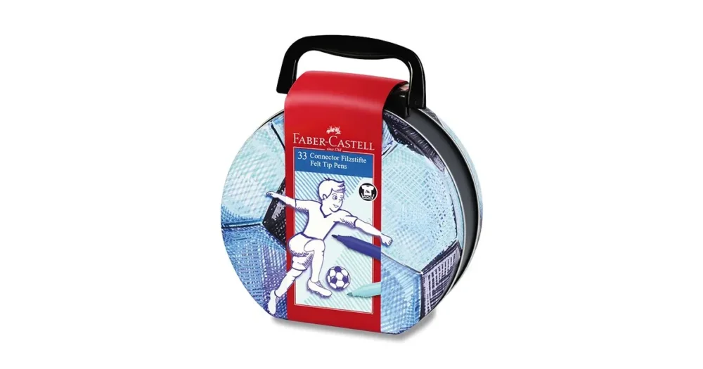 Sleva Dětské fixy Faber-Castell Connector - Fotbal, 33 barev