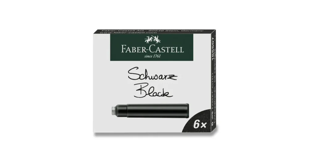 Cenová Bomba Inkoustové bombičky Faber-Castell 6 ks - černé