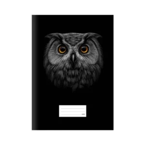 Vrácení Zdarma Školní sešit MFP A4 440, plast.desky, černý se sovou (40 listů, čistý)