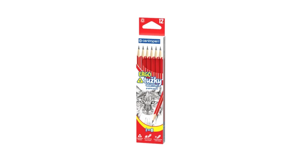 Grafitová tužka trojhranná Centropen 9511, bez gumy - číslo 1 Rychlé Dodání