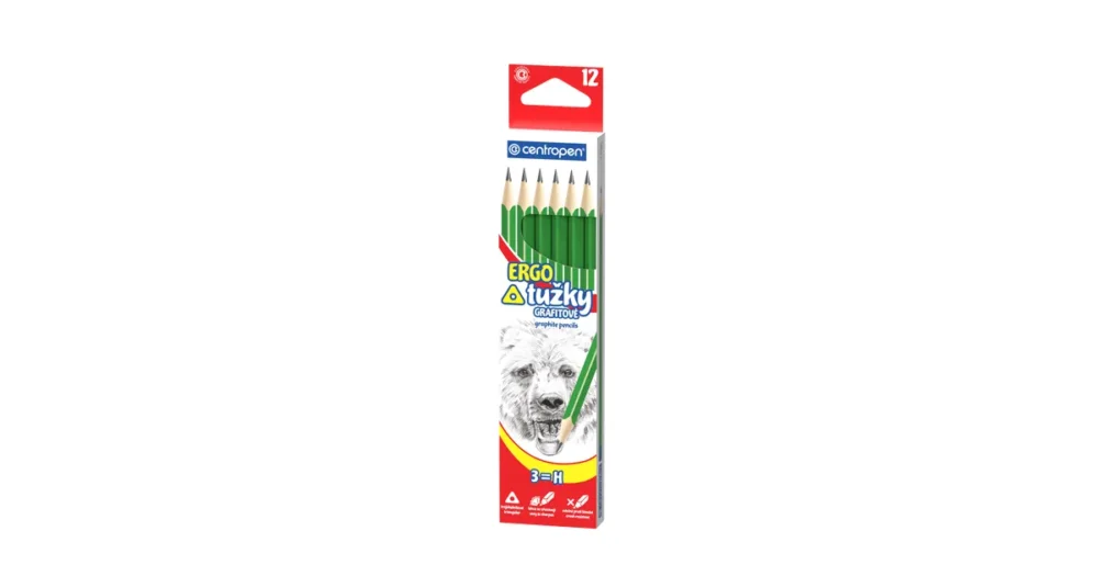 Grafitová tužka trojhranná Centropen 9511, bez gumy - číslo 3 Víkendová Akce