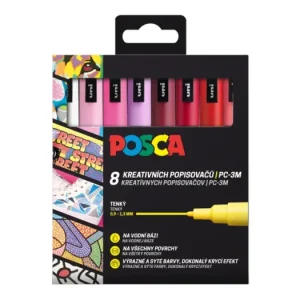 Speciální Cena Sada dekoračních popisovačů Posca PC-3M, LOVE, 0,9 - 1,3 mm, 8 teplých tónů