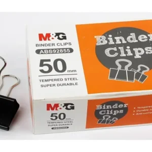 Klipy na dokumenty 50mm, 12 ks - černé Originální