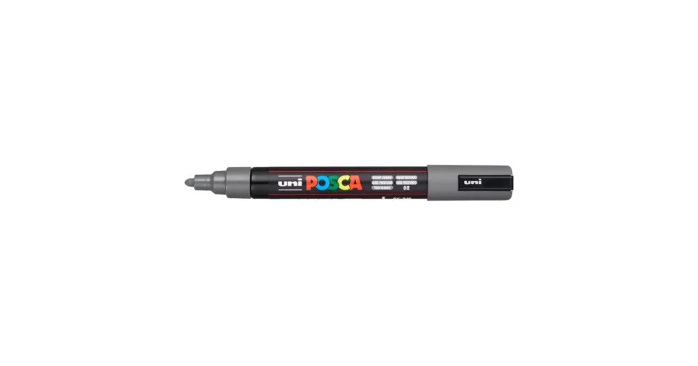 Dekorační popisovač Posca PC-5M, 1,8 - 2,5 mm, tmavě šedá (82) Časově Omezené