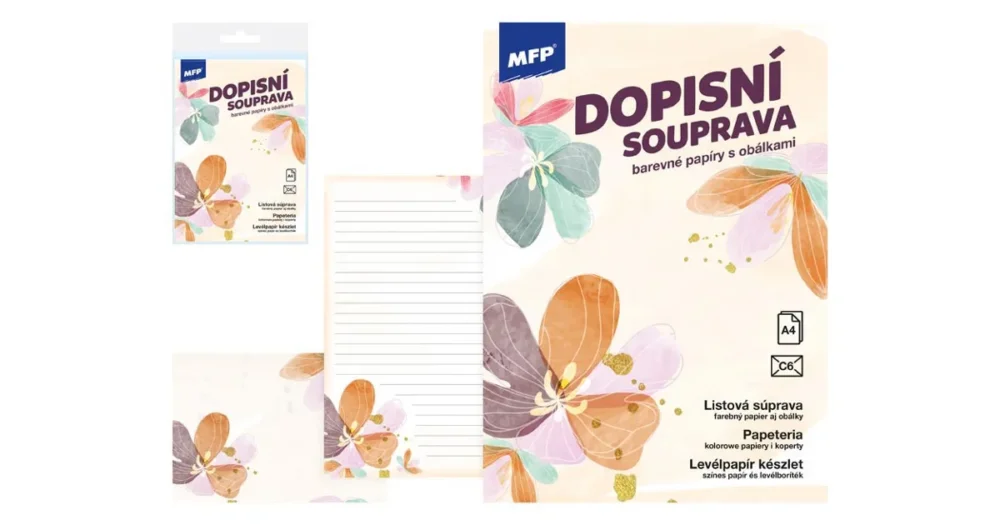 Levný Dopisní papír barevný LUX 5+10 - Větvičky stromů