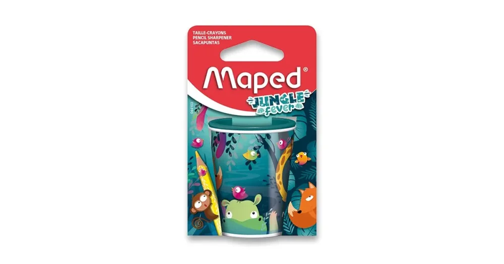 Ořezávátko Maped Can Jungle Fever, 2 otvory, blistr Autentický