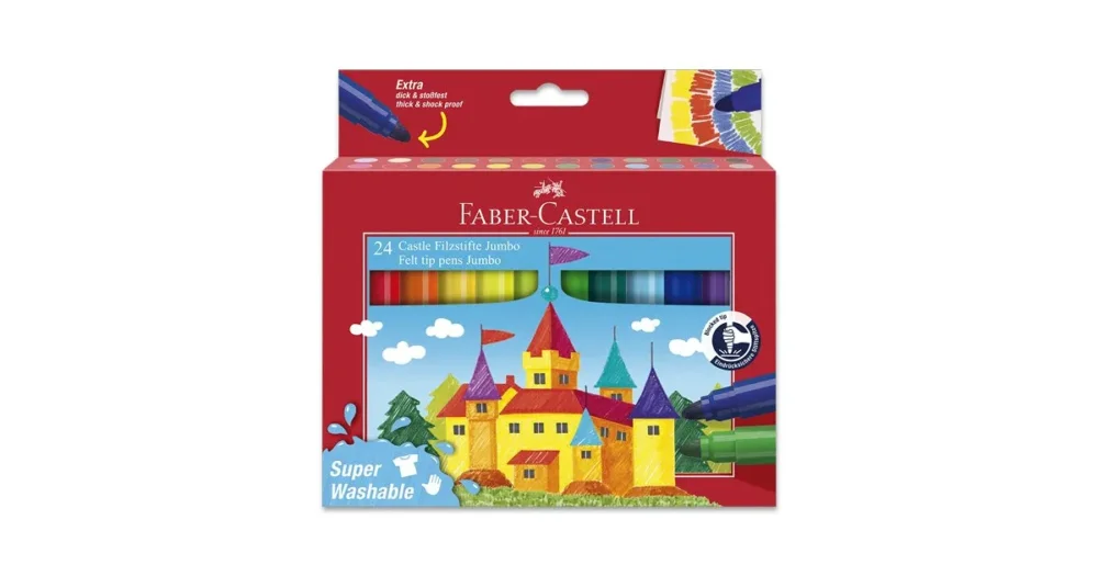 Fixy Faber-Castell Jumbo, 24 barev Speciální Cena