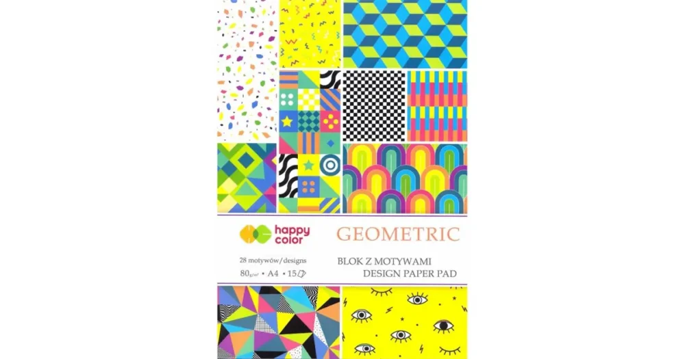 Papíry s potiskem A4 80g GEOMETRIC, 28 motivů, 15ls Nejlepší Cena