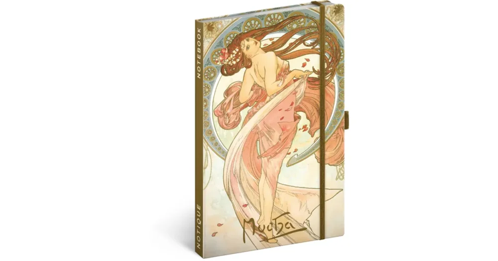Oblíbený Notes NOTIQUE linkovaný 13 x 21 cm - Alfons Mucha - Tanec
