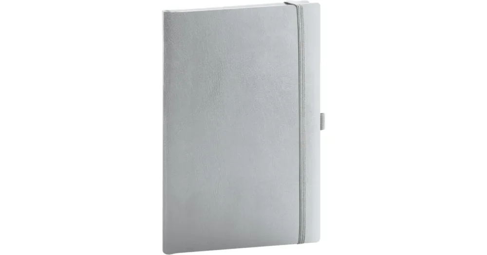 Nízká Cena Notes NOTIQUE linkovaný 15 x 21 cm - Balacron, stříbrný