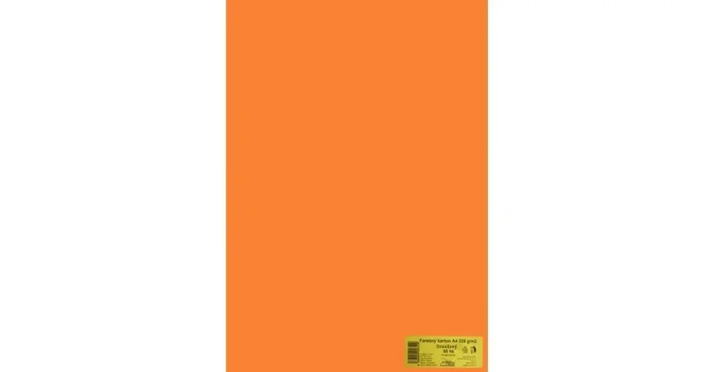 Kreslící karton A3 barevný, 225g, 50 listů - oranžový Hit Sezóny