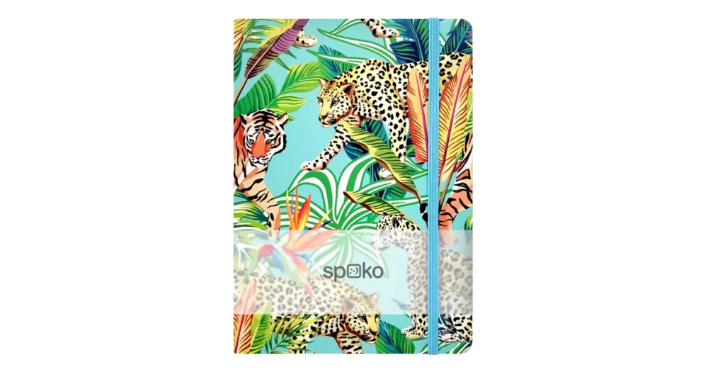 Výprodej Zápisník linkovaný A5 Spoko, 75g, 96 str.- Jungle I (gepard)