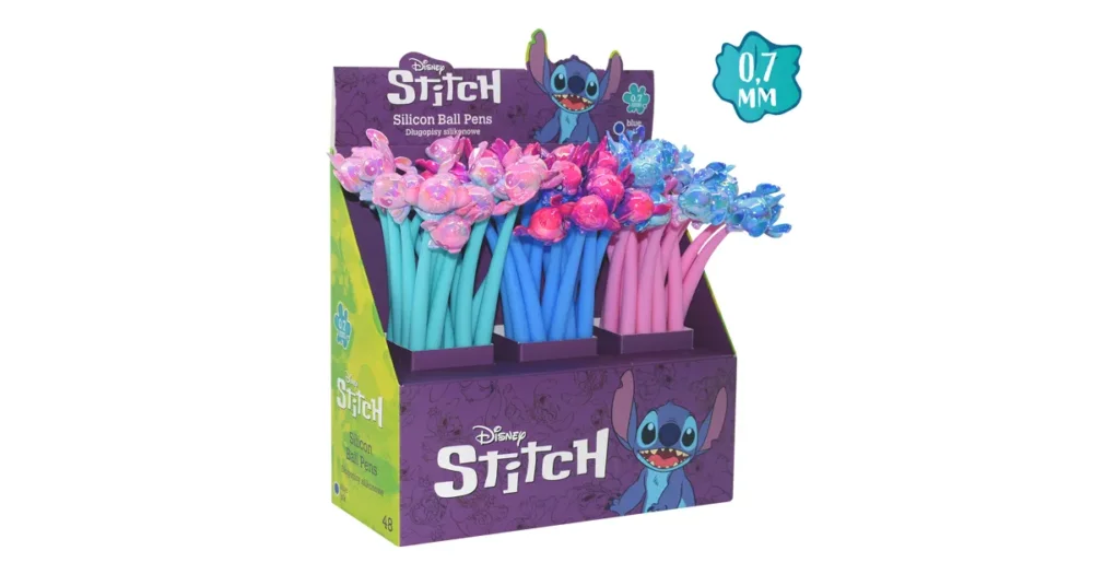Aktuální Kuličkové pero Colorino Flexi, modrá náplň - Stitch Black