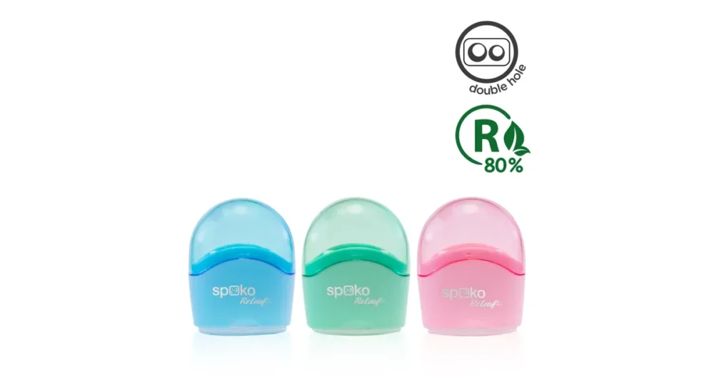 Výhodná Nabídka Ořezávátko Spoko ReLeaf Candy Duo, s víčkem a kontejnerem, mix pastelových barev