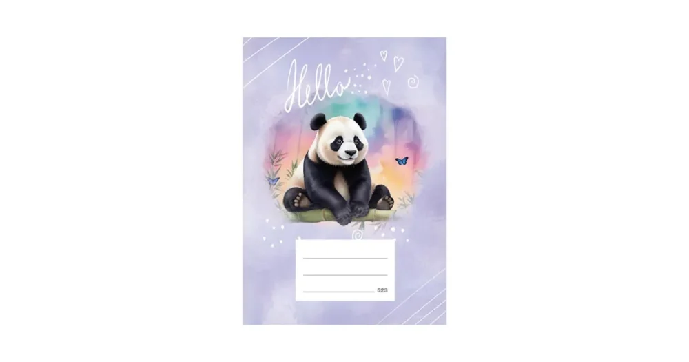Vrácení Zdarma Školní sešit LUX A5 širší linka 20ls 523 MFP, lamino desky - Panda