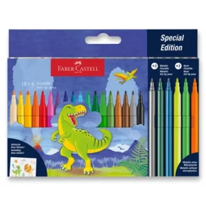 Sleva Fixy Faber-Castell Dinosaurus, 24 barev