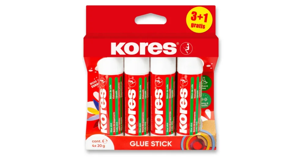 Lepicí tyčinka Kores 20 g, balení 4ks Speciální Cena