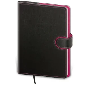 Zápisník linkovaný Helma A5 - Flip antracit/magenta Top Prodej