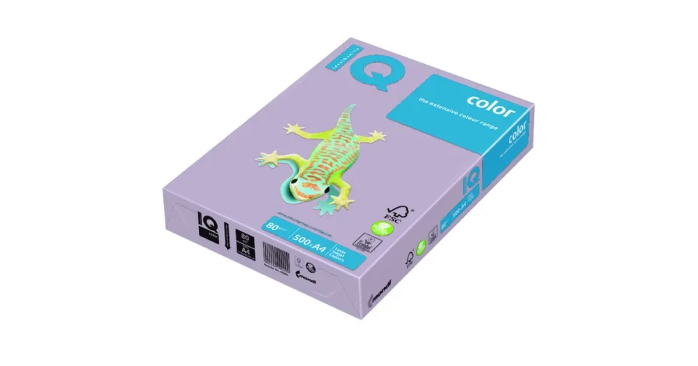 Barevný kancelářský papír A4 80g IQ Color, 500 ls - fialová pastelová Výhodná Nabídka