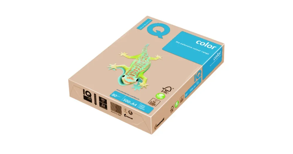 Sleva Barevný kancelářský papír A4 80g IQ Color, 500 ls - meruňková pastelová světlá