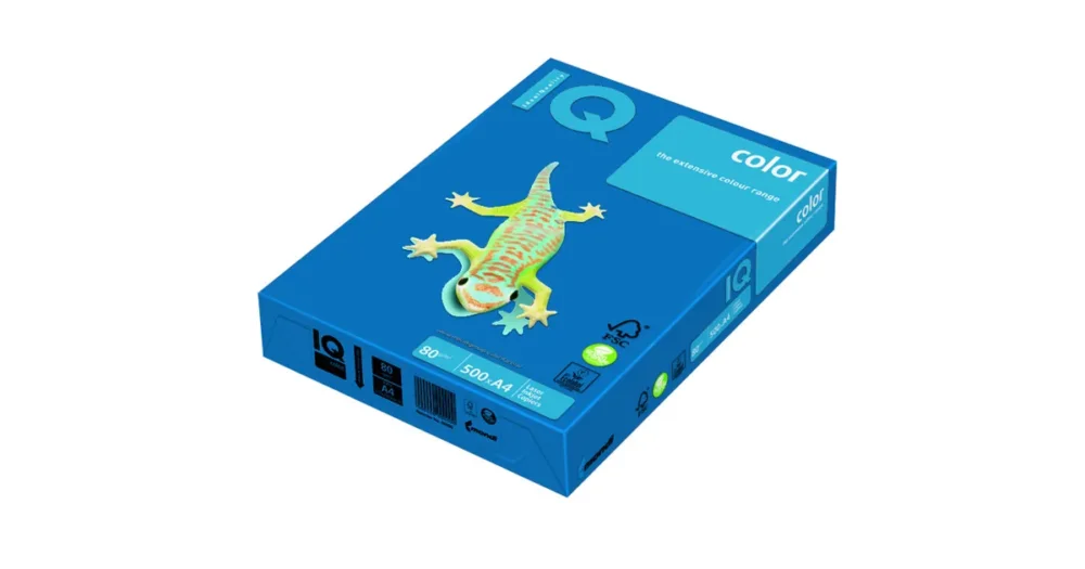 Hit Sezóny Barevný kancelářský papír A4 80g IQ Color, 500 ls - modrá intensivní tmavá