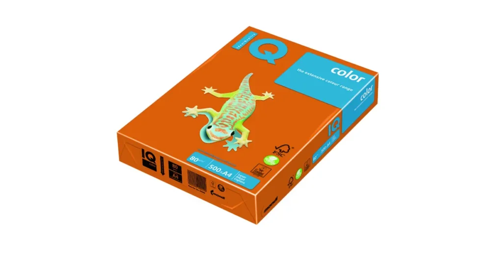 Levný Barevný kancelářský papír A3 80g IQ Color, 500 ls - oranžová intensivní světlá