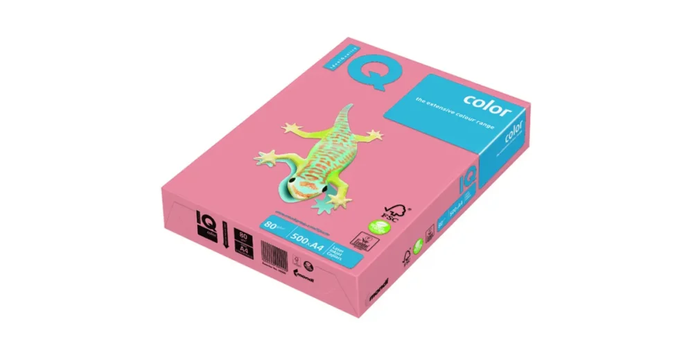 Barevný kancelářský papír A4 80g IQ Color, 500 ls - růžová pastelová tmavá Aktuální