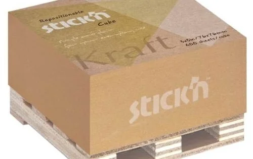 Bloček samolepicí KRAFT 76x76mm, napaletce, 400l., hnědý Nakupujte Hned