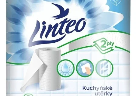 Utěrky kuchyňské Linteo, dvouvrstvé, celulóza, 2x 10m Nejlepší Volba