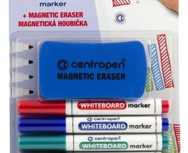 Značkovač Centropen 8559stíratelný, 4ks + houbička Speciální Cena