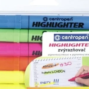 Zvýrazňovač Centropen 8552, sada 5+1ks Přímo Od Výrobce