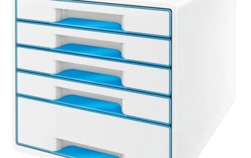 Box zásuvkový Leitz WOW, 5zásuvek, světle modrý Horká Nabídka