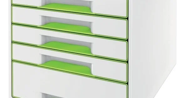 Box zásuvkový Leitz WOW, 5zásuvek, zelený Nejlepší Volba