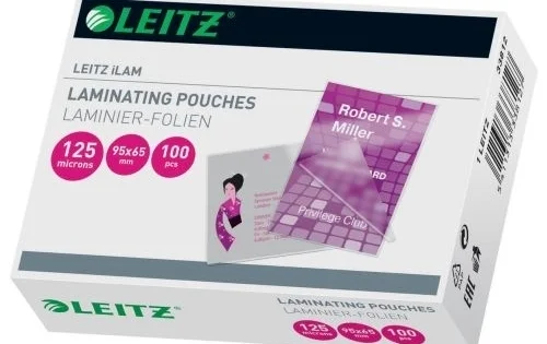 Autentický Pouzdra lam. nízkoteplot. Leitz, 65x95mm, 125mikr., 100ks