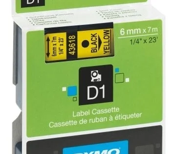 Páska Dymo Pocket 6mm, černá/žlutá Bezpečná Platba