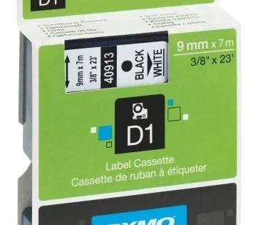 Páska Dymo Pocket 9mm, černá/bílá Značkový