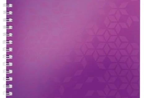 Blok Leitz WOW A4, linkovaný, purpurový Levný