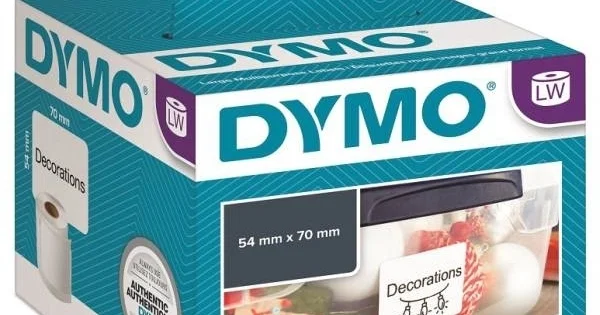 Štítky Dymo 320nadiskety 70x54mm, papírové, bílé Cenová Bomba
