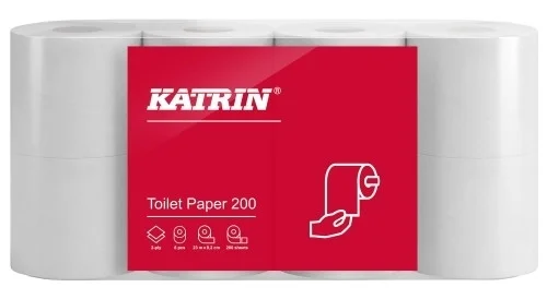 Papír toaletní Katrin Plus, dvouvrstvý, celulóza, bílý, 8ks Must-Have