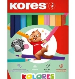 Pastelky trojhranné Kores Kolores JUMBO, 24ks Akční Nabídka