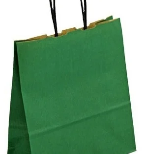 Taška papírová 19x 8x 21cm, kroucené ucho, zelená Víkendová Akce