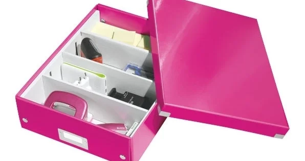 Výhodná Nabídka Box archivační organizační Leitz Click-N-Store M (A4), růž.
