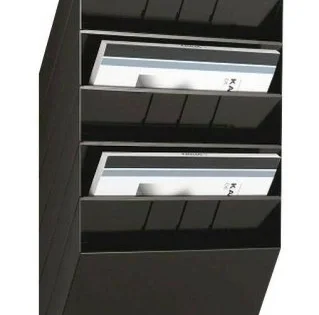 Odkladač nástěnný Flexiboxx 6 A4, našířku, černý Autentický