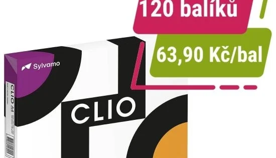 Papír xerografický Clio A4, 80g, 500listů, 120bal. - Akce Autentický