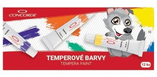 Barvy temperové Concorde, 12ml, 12barev Levný