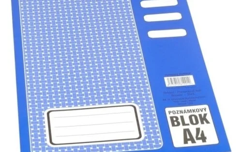 Časově Omezené Blok BOBO A4, čistý, lepený, 50listů